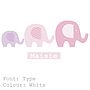 Elephant Name Fabric Wall Stickers, thumbnail 3 of 7