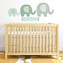 Elephant Name Fabric Wall Stickers, thumbnail 4 of 7