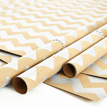 Silver Chevron Brown Christmas Wrapping Paper, 10 of 11