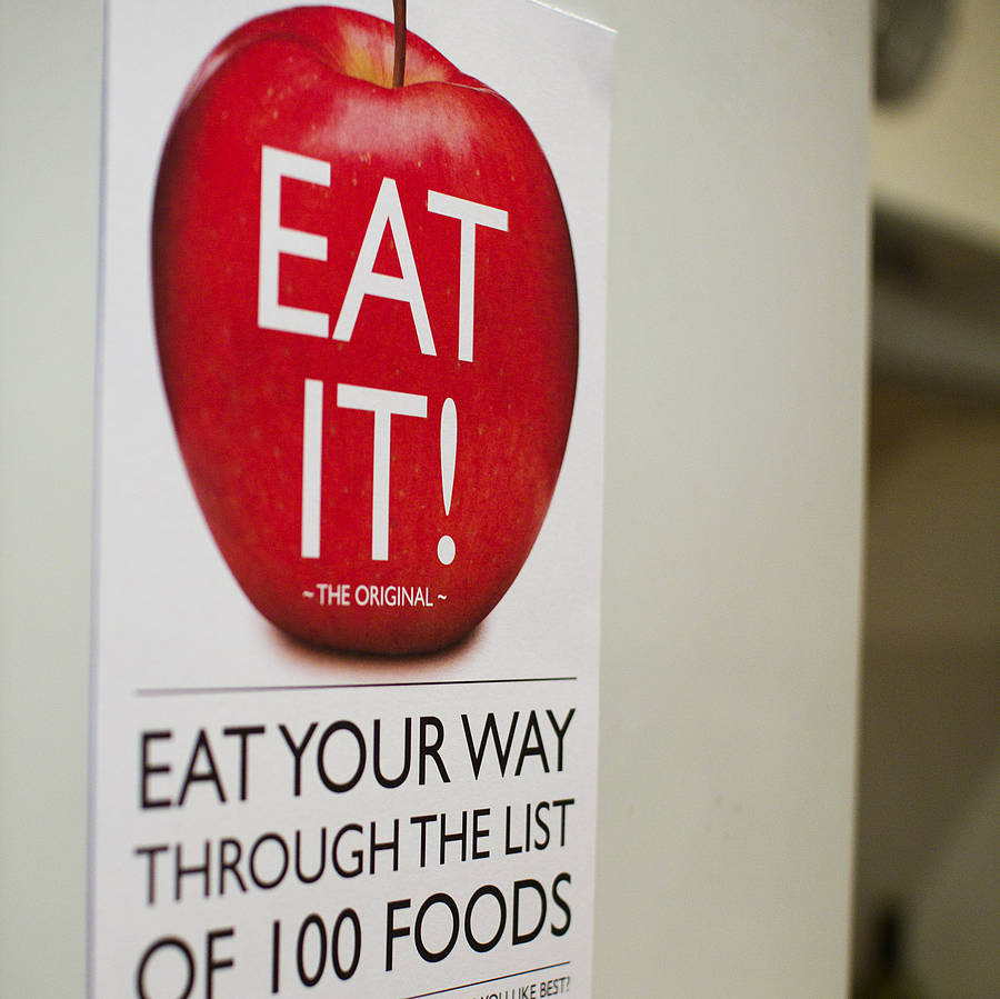 Eat It Wall Mounted Health Food Chart By Luckies Notonthehighstreet