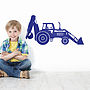Personalised Tractor Digger Wall Sticker, thumbnail 2 of 5