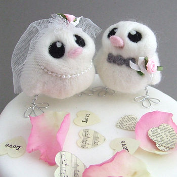 Bride And Groom Bird Wedding Cake Topper, 8 of 12