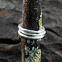 Sterling Silver Single Band Textured Stacking Ring, thumbnail 1 of 2