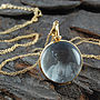 Vintage Style Gold Plated Round Glass Locket Necklace, thumbnail 1 of 2