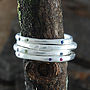 Mixed Birthstone Sterling Silver Stacking Ring, thumbnail 2 of 4