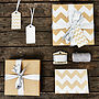 Silver Chevron Brown Christmas Wrapping Paper, thumbnail 2 of 11