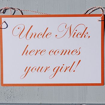 Here Comes The Bride Card Sign, 4 of 7
