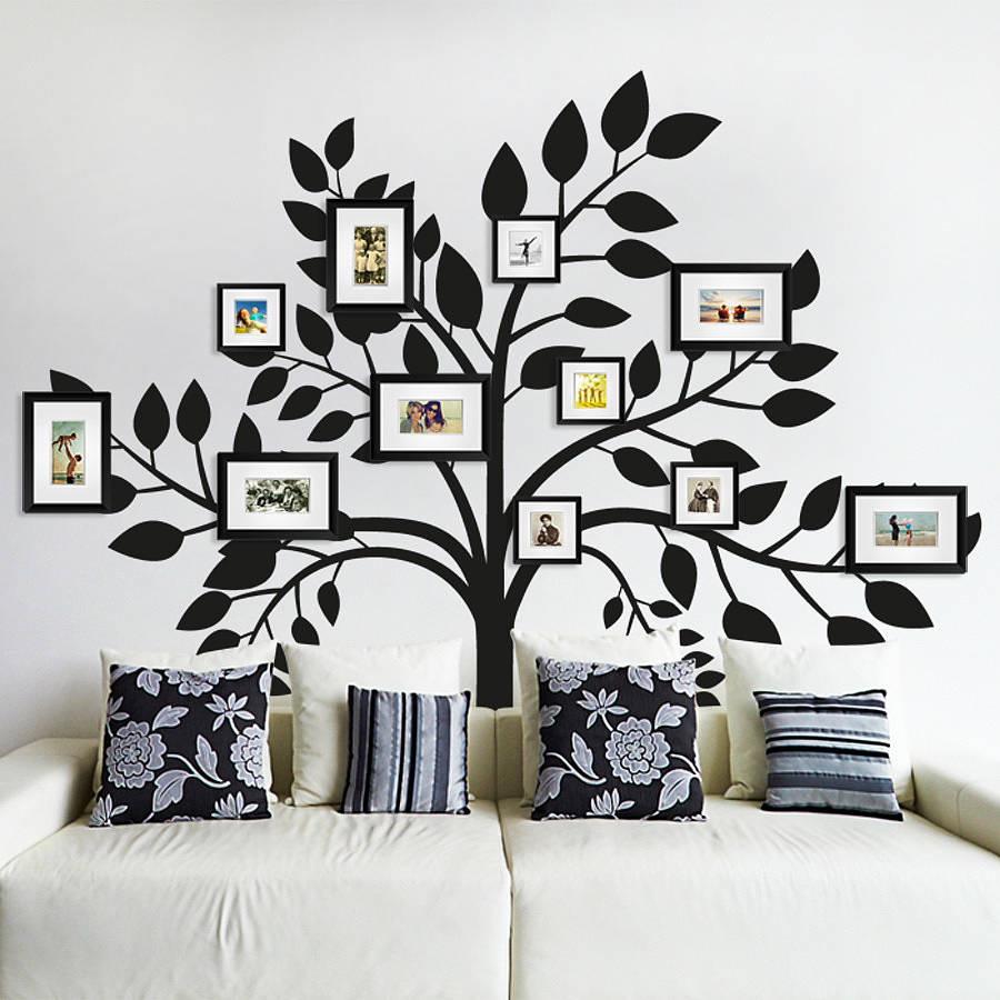 family photos  tree wall sticker  by sirface graphics 