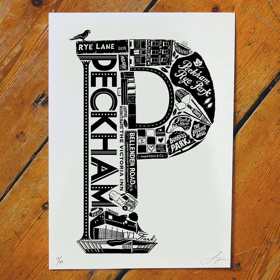 best of peckham screenprint  by lucy loves this 