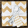 Silver Chevron Brown Christmas Wrapping Paper, thumbnail 5 of 11