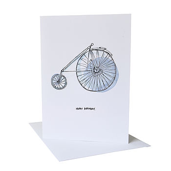 Penny Farthing Bicycle Birthday Card, 2 of 2