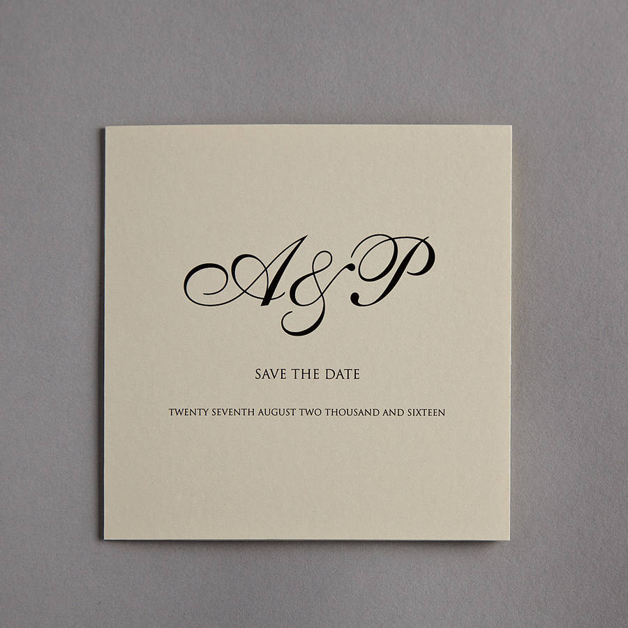 Initial Wedding Invitations 4