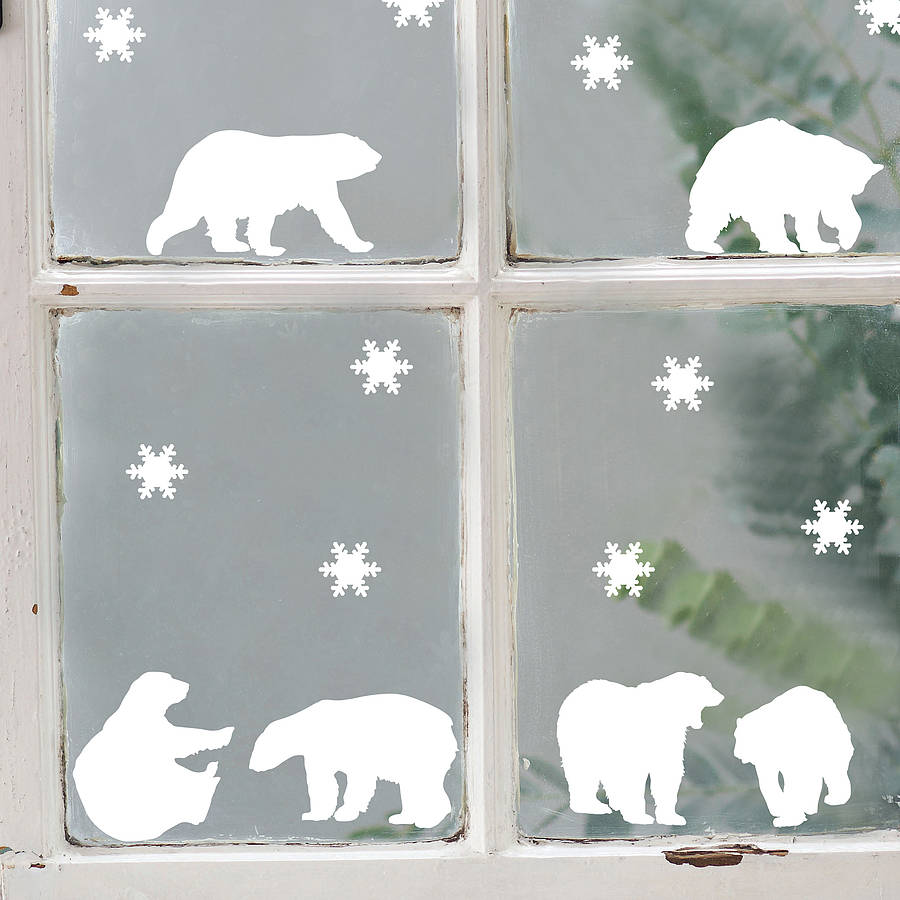 Polar Bears Vinyl Wall Or Window Stickers, 1 of 3
