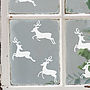 Set Of Six Reindeer Vinyl Wall Or Window Stickers, thumbnail 1 of 2