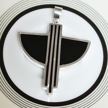 Art Deco Sterling Silver Pendant, 4 of 5