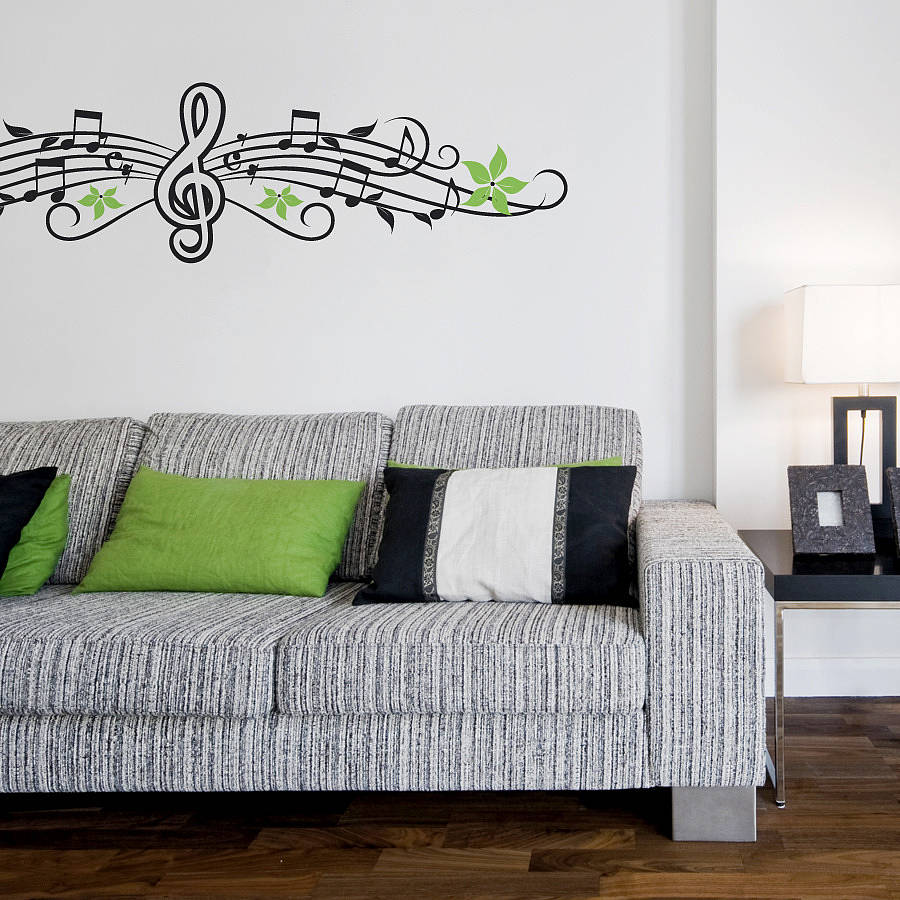 musical notes wall sticker by sirface graphics