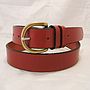 Handmade Lima English Leather Belt, thumbnail 1 of 5
