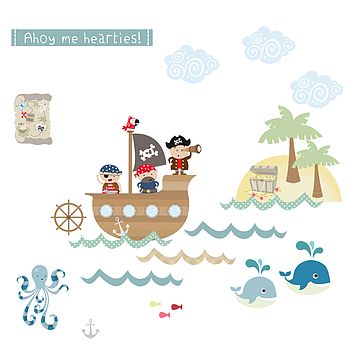 Pirates Fabric Wall Stickers, 3 of 4