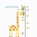 Giraffe Height Chart Fabric Wall Sticker By Littleprints