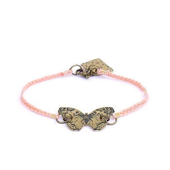 Nature Girl Brass Butterfly Bracelet By The Aviary | notonthehighstreet.com