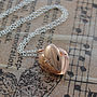 Heart Locket Rose Gold Plated Silver Necklace, thumbnail 5 of 9