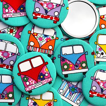''Campervan'' Set Of Compact Mirrors, 4 of 6