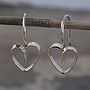 Drop Heart Lace Sterling Silver Earrings, thumbnail 8 of 11