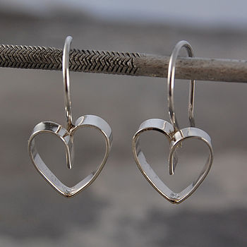 Drop Heart Lace Sterling Silver Earrings, 8 of 11