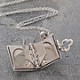 Book Silver Locket Necklace, thumbnail 7 of 8