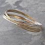 Gold Plated And Sterling Silver Russian Bangle, thumbnail 4 of 5