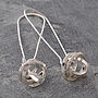 Polished Silver Square Wire Knot On Hook Earrings, thumbnail 4 of 5
