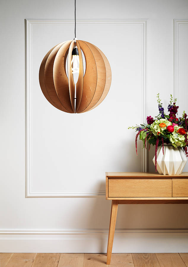 Sphery Birch Plywood Light Shade By Kirsty Notonthehighstreet Com Sphery Birch Plywood Light Shade