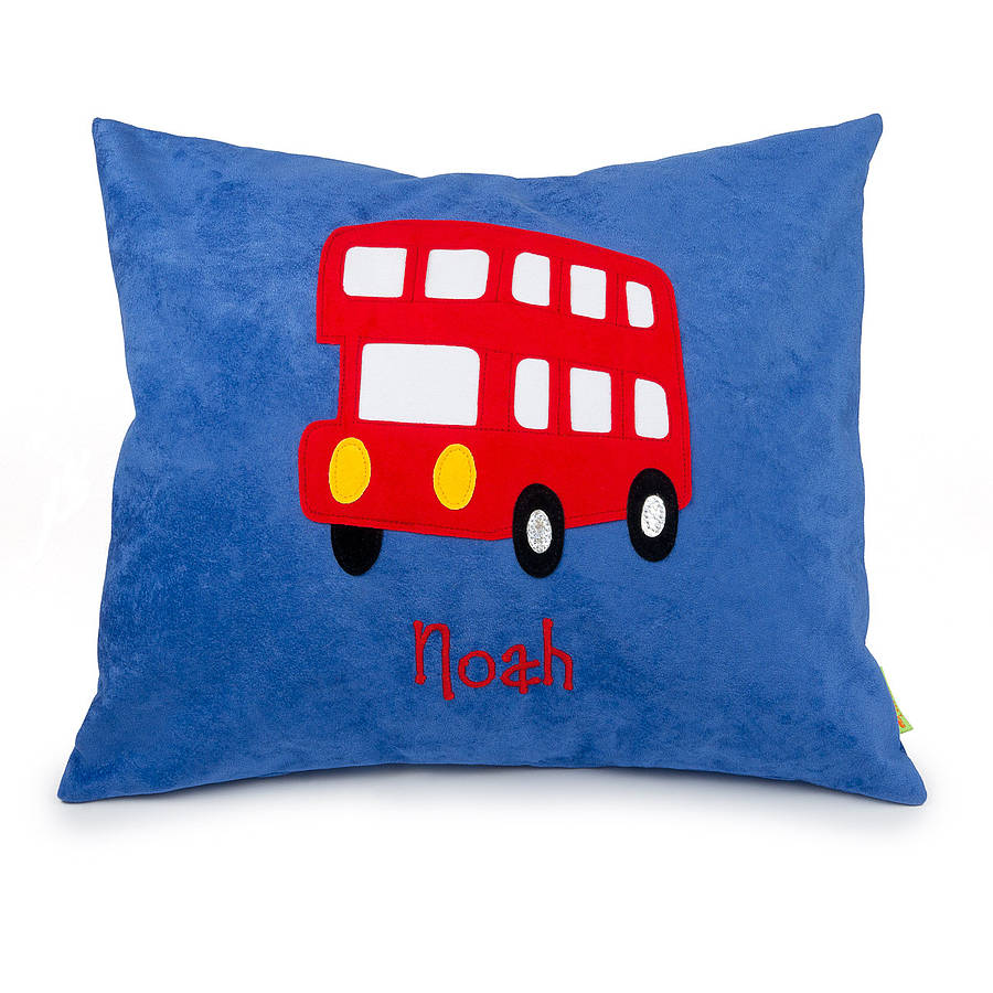 Personalised London Bus Cushion, 1 of 4