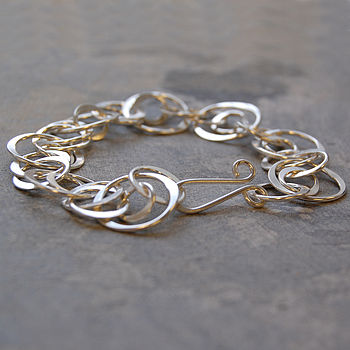 Sterling Silver Rings Of Saturn Bracelet, 2 of 9