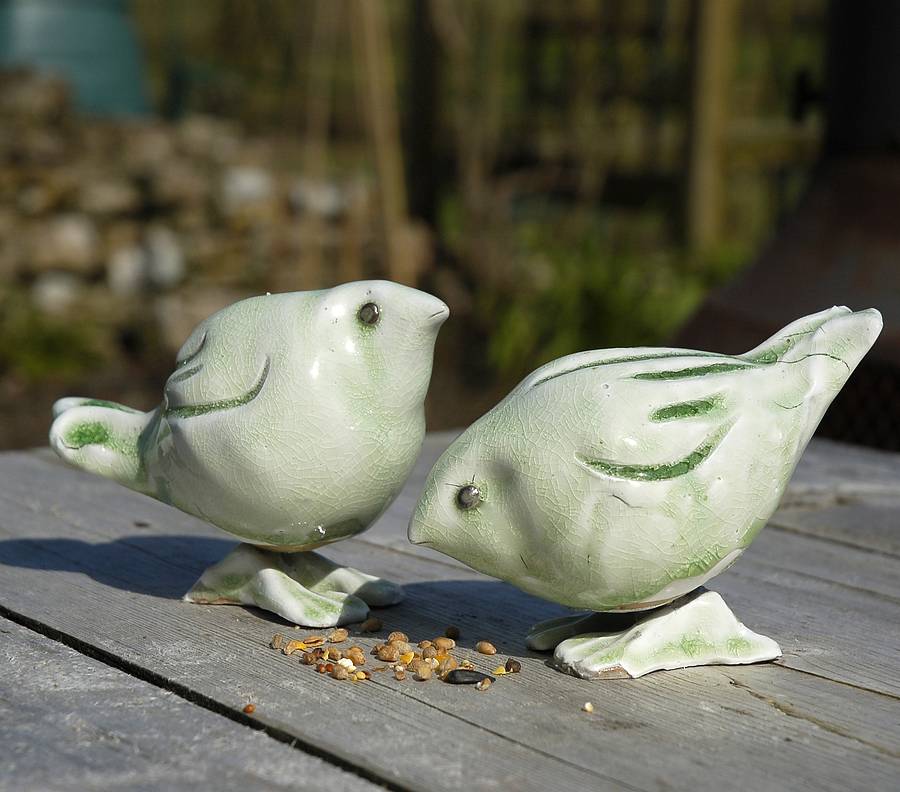 Decorative Garden Bird Sculpture By Tythegston Pottery Designed by