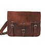 Classic Leather Satchel With Front Pocket, thumbnail 3 of 7
