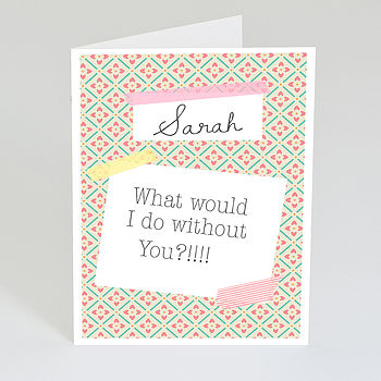 Personalised 'What Would I Do' Card, 2 of 3