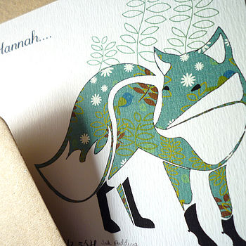 A Set Of 12 Personalised Fox Notecards, 2 of 8