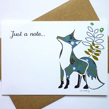 A Set Of 12 Personalised Fox Notecards, 7 of 8
