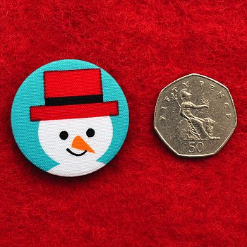 ''Snowman'' Fridge Magnet Christmas Stocking Filler, 3 of 4