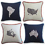 Embroidered Countries Cushions, thumbnail 1 of 8