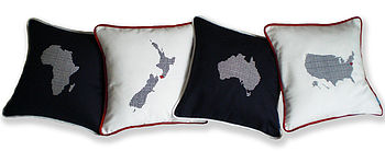 Embroidered Countries Cushions, 6 of 8