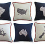 Embroidered Countries Cushions, thumbnail 5 of 8