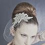 Vivien Diamante Abstract Leaf Wedding Comb, thumbnail 1 of 5