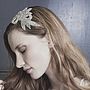 Vivien Diamante Abstract Leaf Wedding Comb, thumbnail 4 of 5