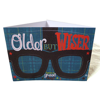 'Older But Wiser' Greetings Card Glasses, 5 of 8