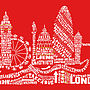 London Skyline Typography Print, thumbnail 9 of 10