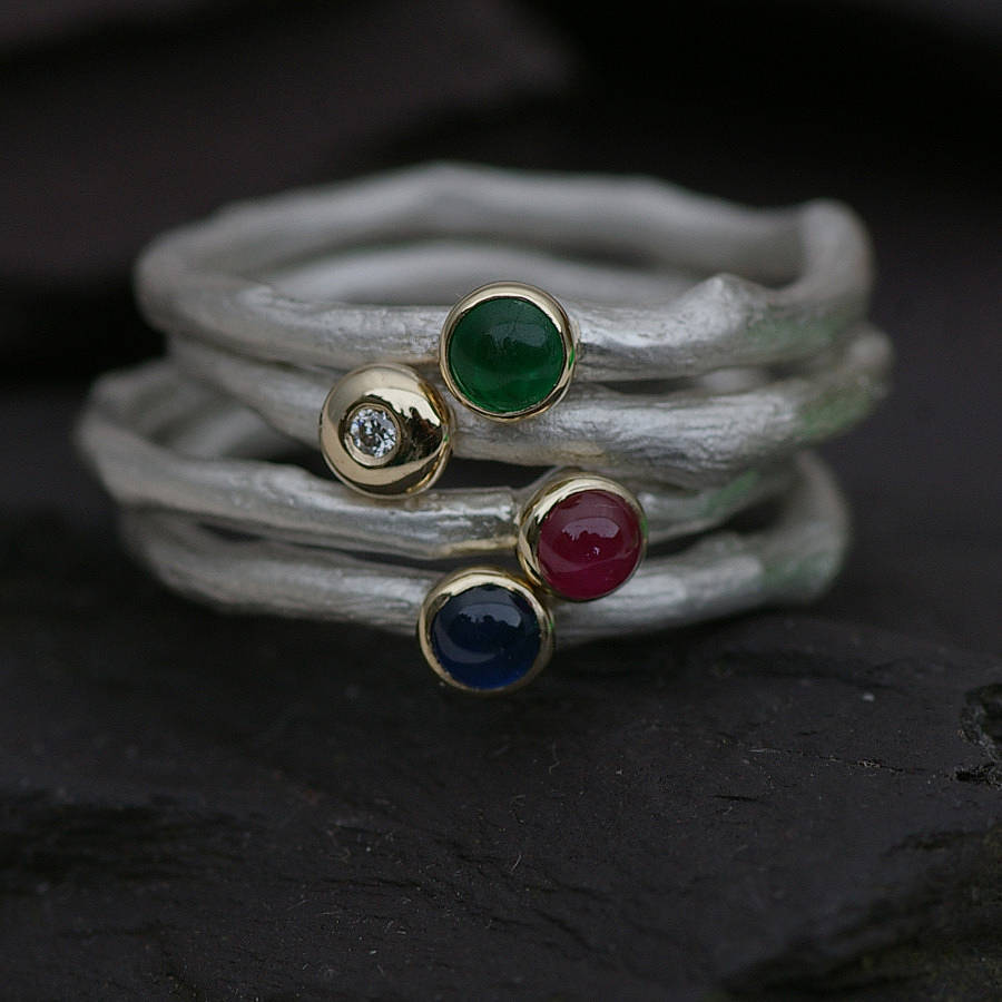 Ruby Ring In Silver With A Gold Setting By Anthony Blakeney