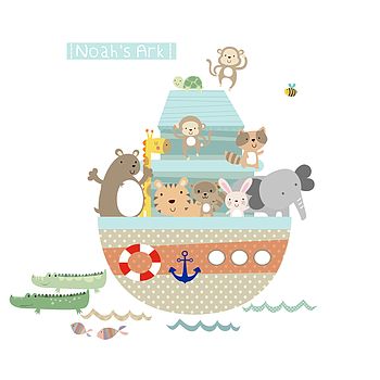 Noahs Ark Fabric Wall Stickers, 2 of 4