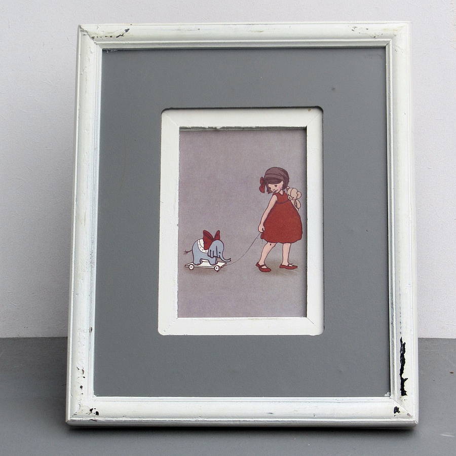Distressed Grey And White Picture Frame By horsfall & wright